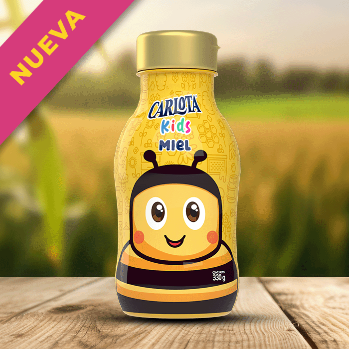 Nueva Miel Carlota Kids Presentacion en Envase de PET de 330 gramos